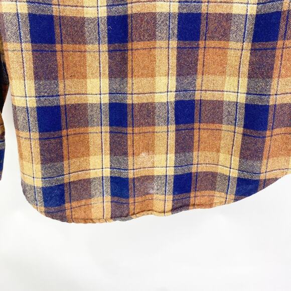 90s CAREER CLUB Vintage Plaid Flannel Shirt Dutton Up - Picture 6 of 12